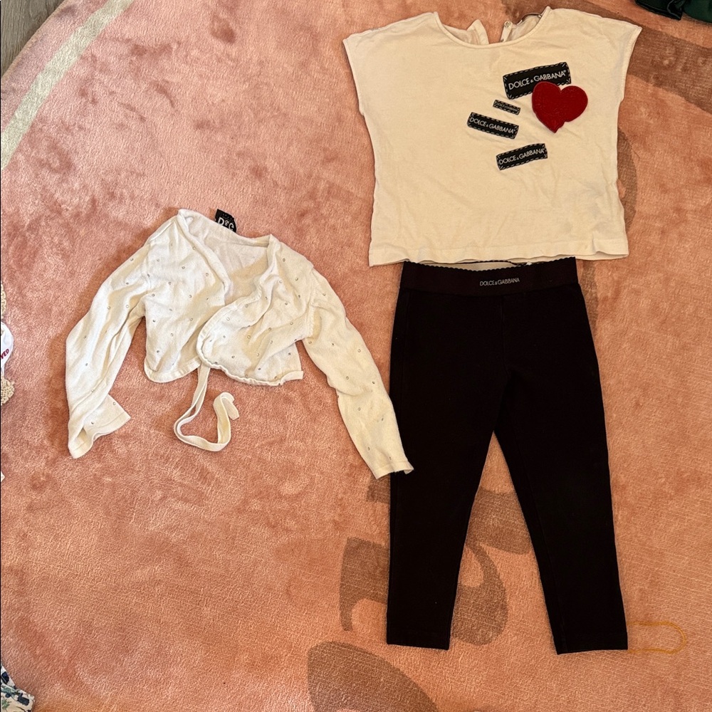 Dolce & Gabbana White and Black Casual Ensemble with bolero